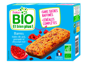 Barres baies de goji, grenade et chocolat noir dukan