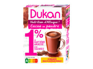 Cacao in polvere Dukan 1% di grassi e di zuccheri – Solo IMBALLAGGIO ESTERNO ROTTO