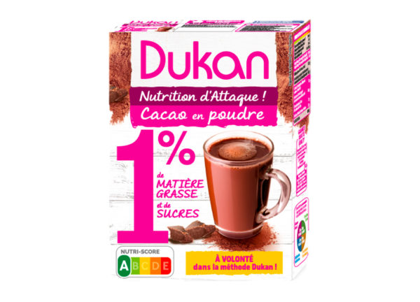 Cacao in polvere Dukan 1% di grassi e di zuccheri - Solo IMBALLAGGIO ESTERNO ROTTO