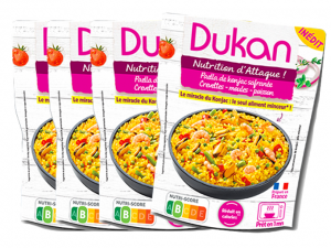 Lot de 4 Perles de konjac aux moules, crevettes et safran façon paëlla
