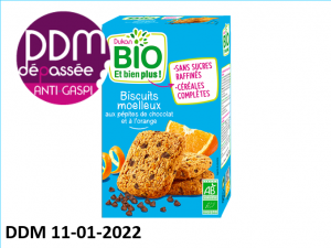 ANTI-GASPI – Biscuits moelleux aux pépites de chocolat et à l’orange DDM 11-01-2022