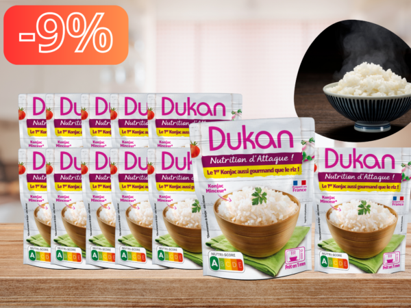 Lotto di 12 Perle di riso konjac precotto pronto all'uso in doypack