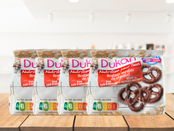 Lotto di 4 Bretzels ricoperti di cioccolato 4x100 g