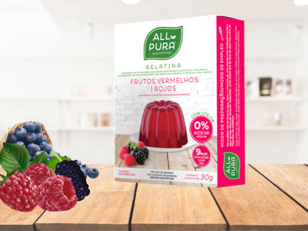 Gelatina ai frutti rossi Zero Zucchero 2 buste da 15g - ALL PURA