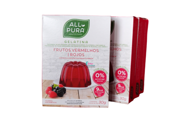 Gelatina ai frutti rossi Zero Zucchero 2 buste da 15g - ALL PURA - immagine 3