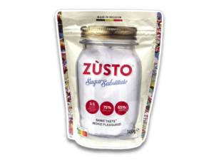 Zusto substitut de sucre 1:1 adapté aux diabétiques contient fibres 64,7% Nutri-Score A
