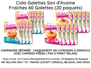 Colis galettes Son d’Avoine fraiches 60 Galettes (saveur nature + vanillée)