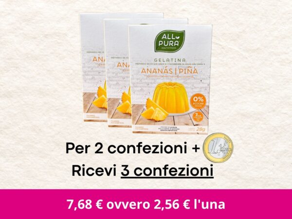 2 Gelatina all'ananas senza zucchero (Ananas Zero Jelly ) + 1 € = 3 RICEVUTE