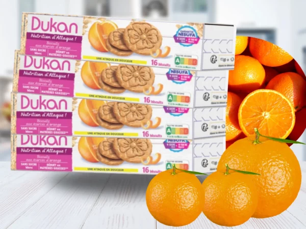 Lotto di 4 biscotti aromatizzati alla scorza d'arancia 132g - 4X4 BISCOTTI - NUOVA RICETTA - NUOVO FORMATO