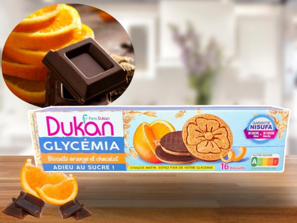 Biscotti Glycémia arancia e cioccolato 160 g - 4x4 biscotti - NUOVA RICETTA - NUOVO FORMATO