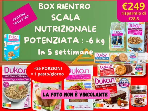 BOX RIENTRO SCALA NUTRIZIONALE POTENZIATA : -6 kg In 5 settimane