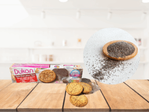 Biscotti con copertura di cioccolato e semi di Chia<BR>Prezzo in ribasso-5%