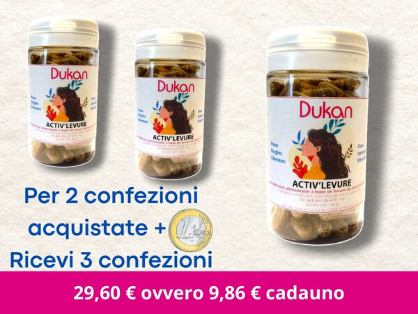 2 ACTIV'LEVURE - LIEVITO ATTIVO + 1 € = 3 RICEVUTI