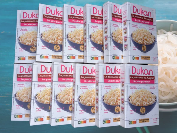 LOTTO DI 12 Shirataki di Konjac + Fibra d'Avena Dukan ZERO ACQUA & ZERO ODORE