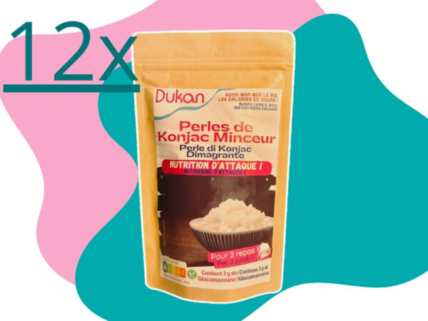 ORIGINE INDONESIA - Lotto di 12 Perle di konjac dimagrante - riso secco 100g