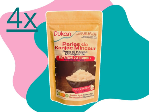ORIGINE INDONESIA - Lotto di 4 Perle di konjac dimagrante - riso secco 100g