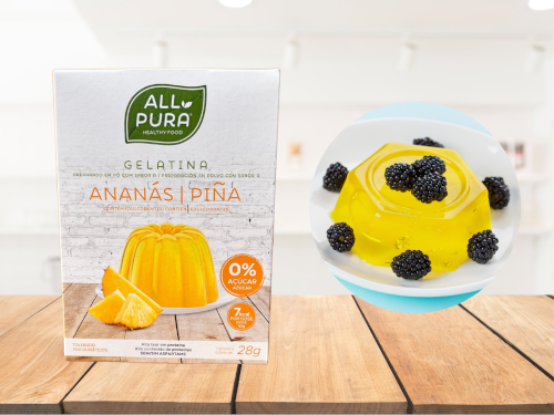 Gelatina all'ananas senza zucchero (Ananas Zero Jelly ) 28g - ALL PURA<BR>Prezzo in ribasso -6%